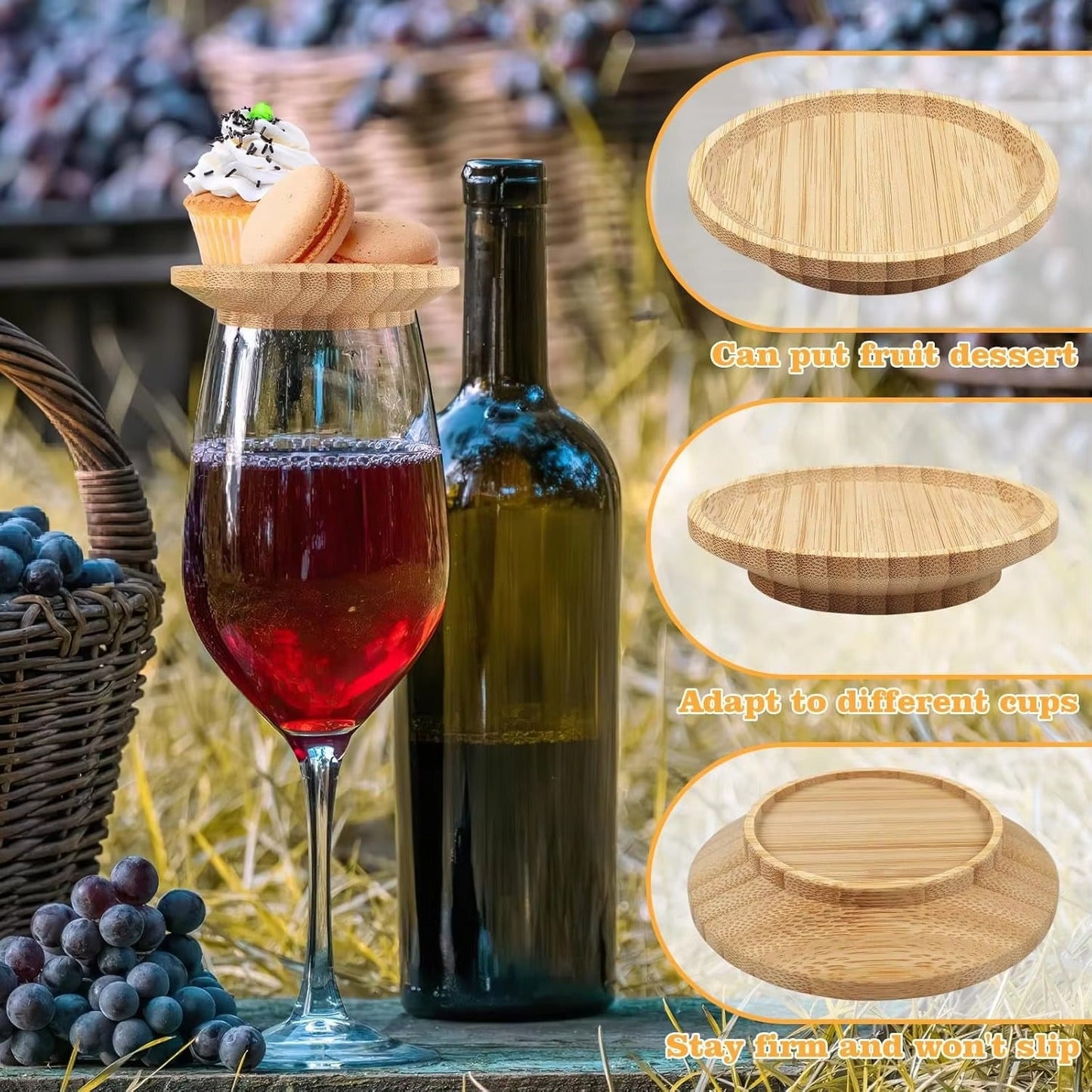 Pokrovček za začimbo za vinski kozarec WineDiner™