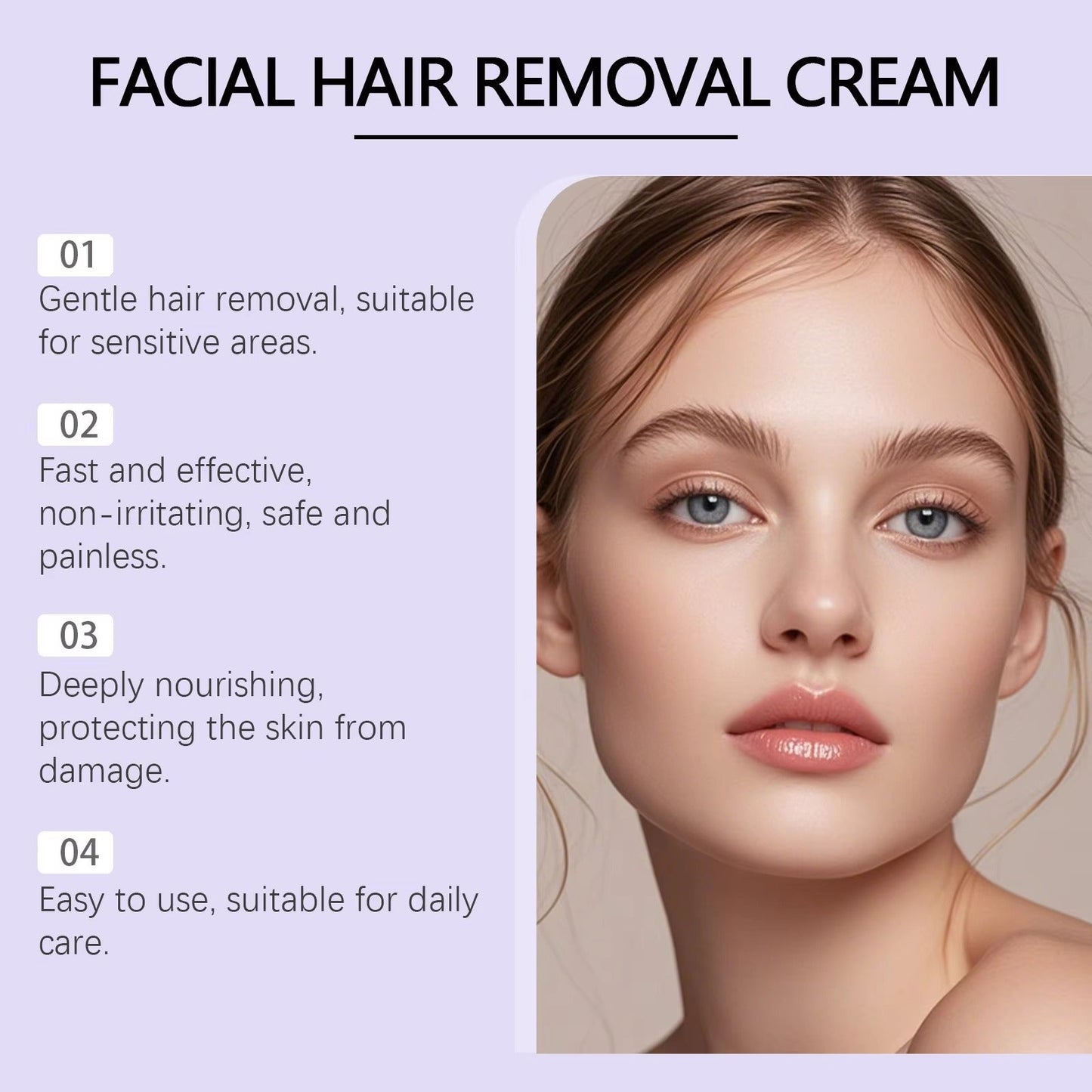 Krema za odstranjevanje dlak na obrazu GlowSoothe™