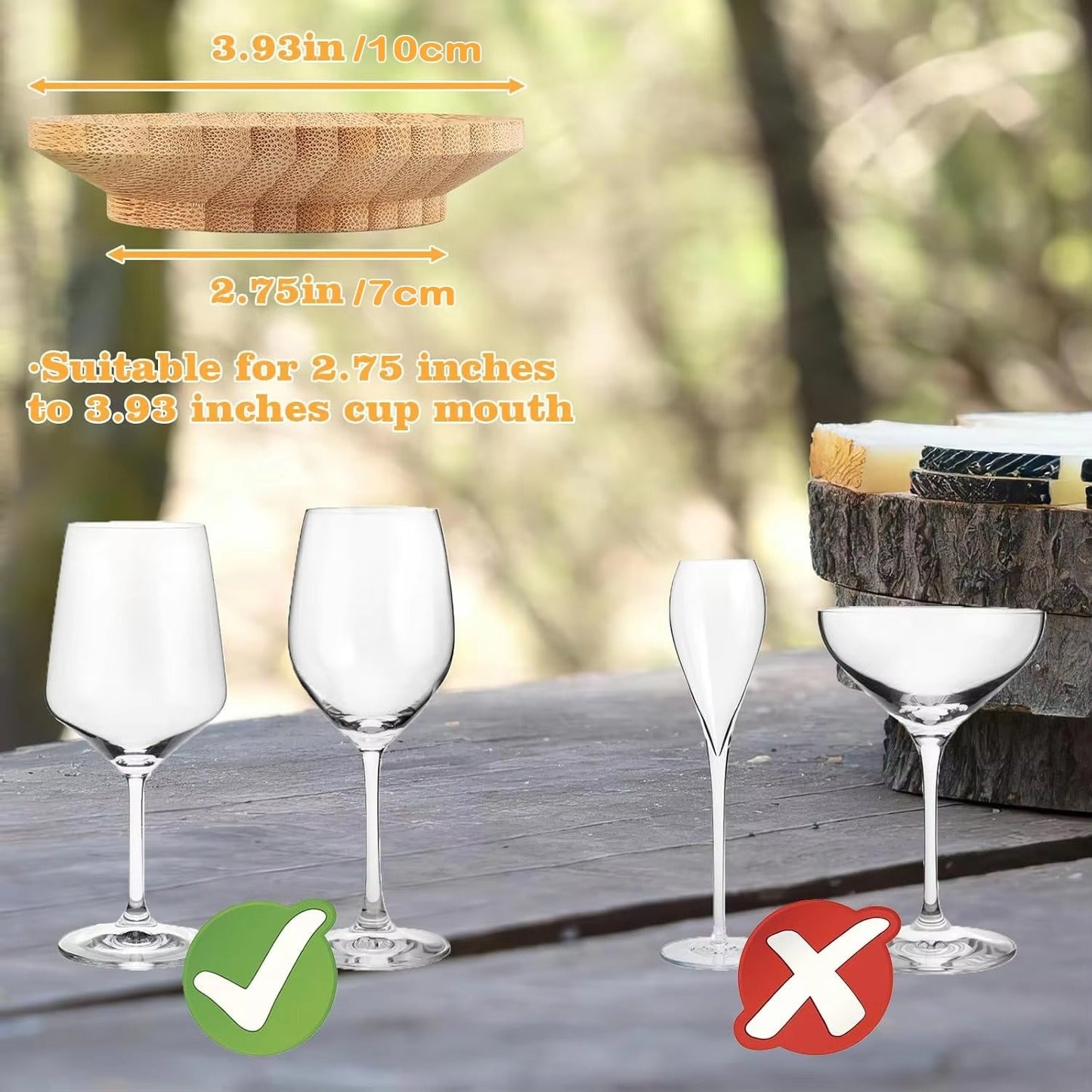 Pokrovček za začimbo za vinski kozarec WineDiner™